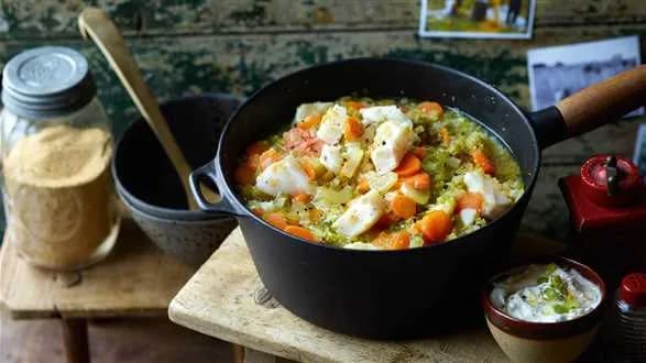 Zupa jarzynowa z amarantusem i dorszem