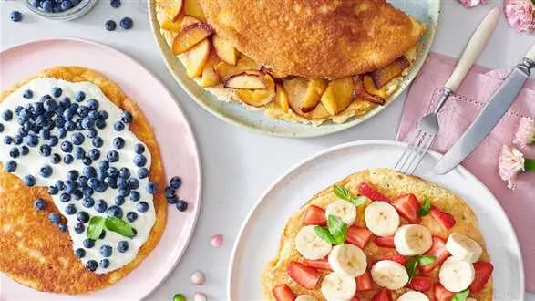 Omlet biszkoptowy z owocami na 3 sposoby