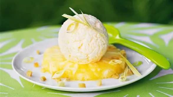 Egzotyczne lody ananasowe