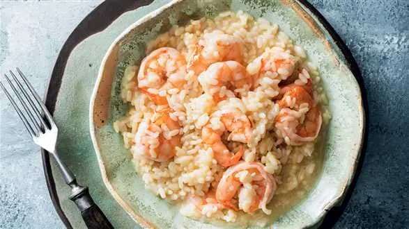 Risotto z krewetkami i szafranem