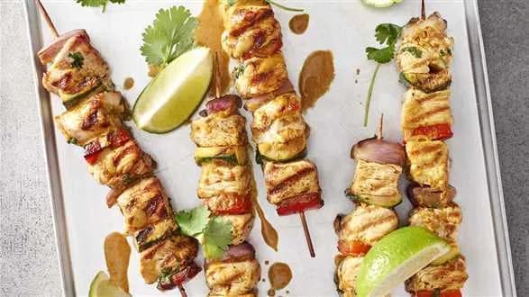 Tajskie szaszłyki z indyka