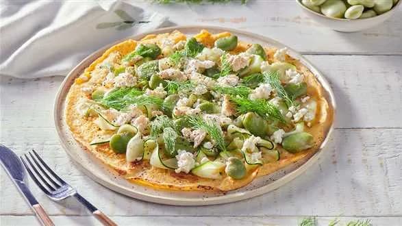 Omlet z cukinią i bobem