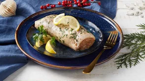 Roladki z karpia gotowane na parze