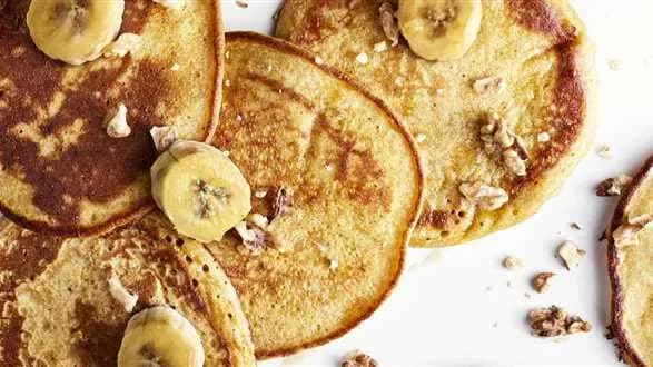 Dyniowe pancakes z karmelizowanymi bananami