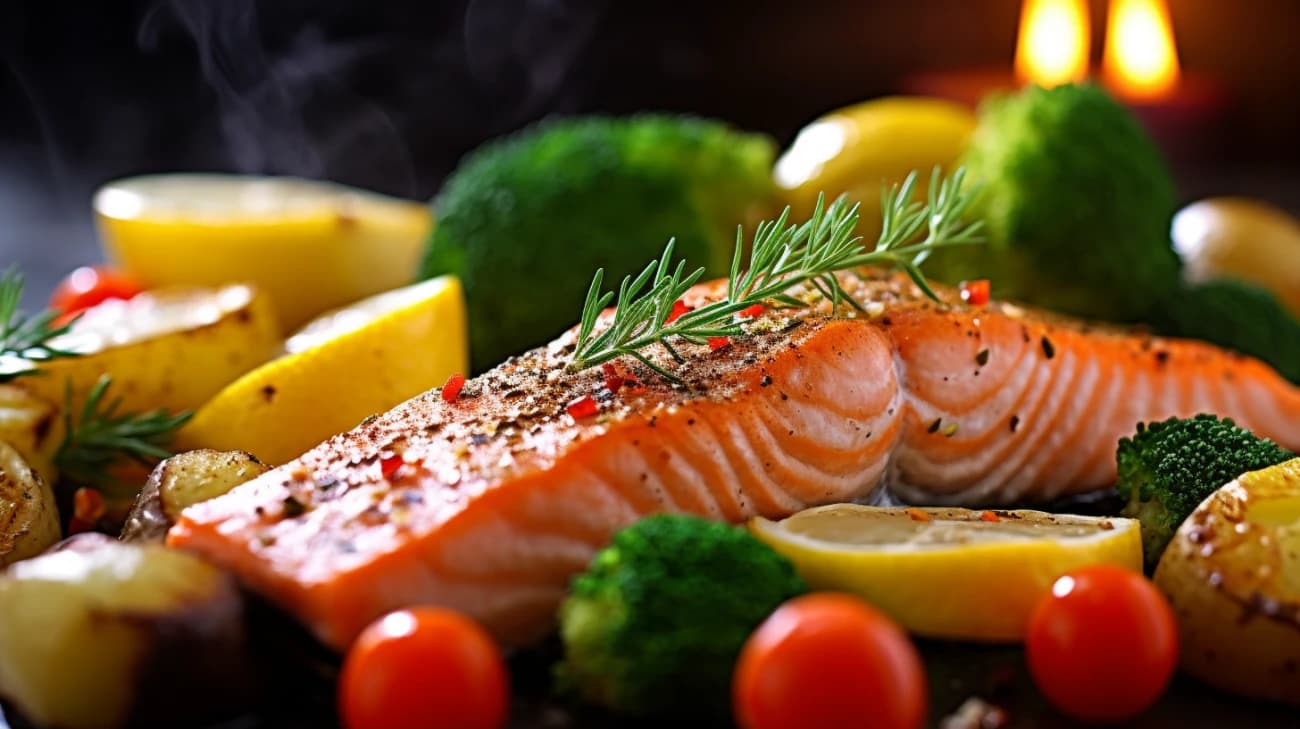 Łosoś Pieczony z Warzywami - Przepis i Sekret Domowej Kuchni