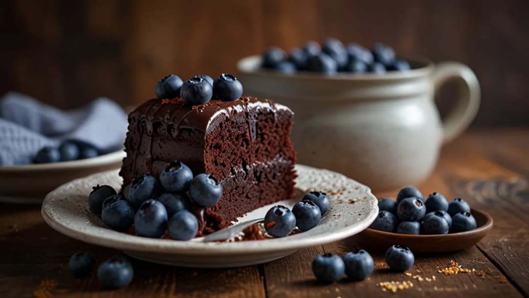 Jak zrobić domowe ciasto z czekoladą i borówkami: Przepis na ciasto czekoladowe