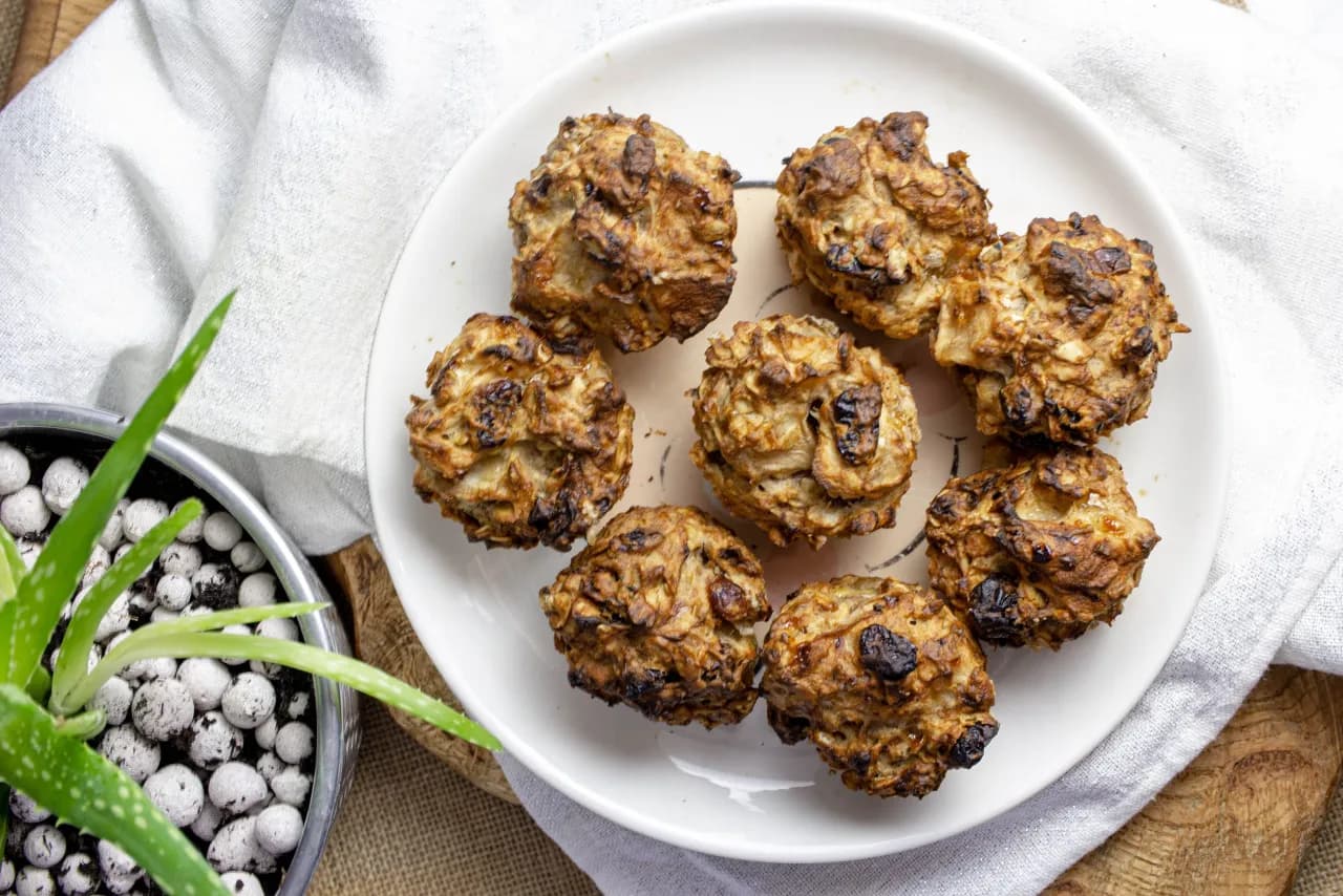 Zdrowe muffinki owsiane z bananem i jabłkiem - prosty przepis