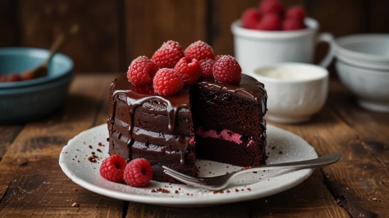 Jak zrobić domowe ciasto z czekoladą i malinami: Przepis na ciasto czekoladowe