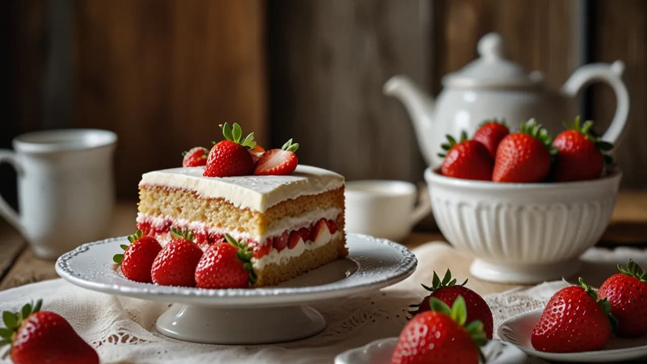 Jak zrobić domowe ciasto z truskawkami i śmietaną: Przepis na soczyste ciasto